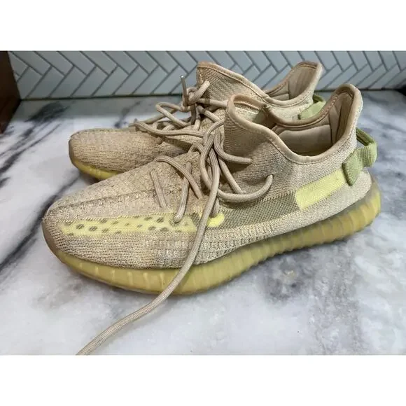 adidas Yeezy Boost 350 V2 Light UV Reactive Sz Men's Cream Yellow